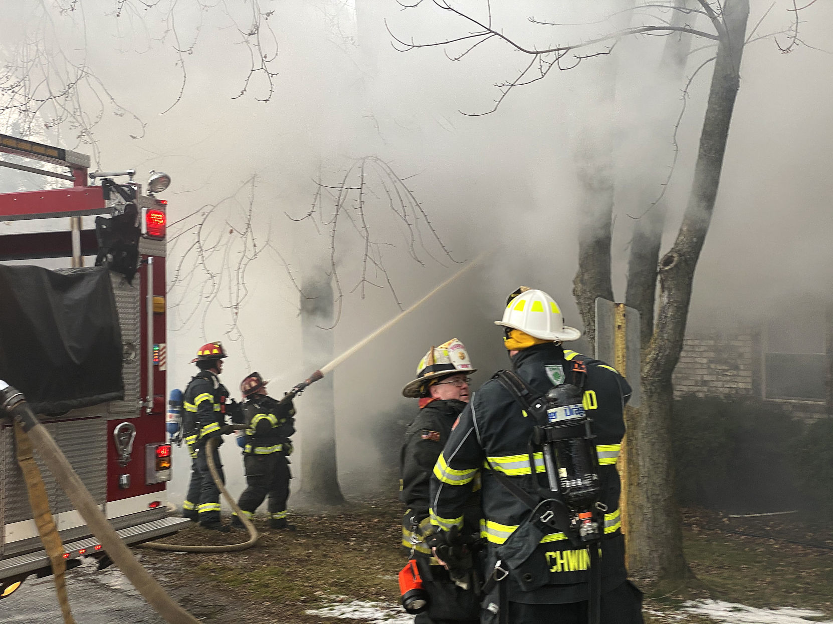 Firefighters battle blaze in Genoa City